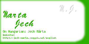 marta jech business card